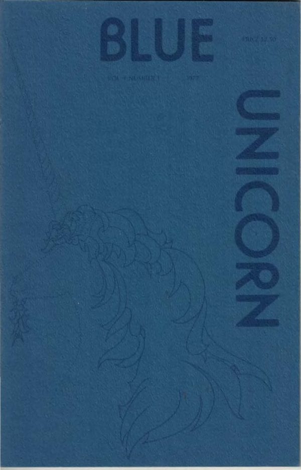Blue Unicorn - Vol. 01, No. 1 (Oct. 1977) Cover